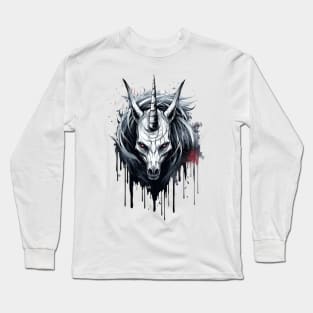 Creepy Unicorn Long Sleeve T-Shirt